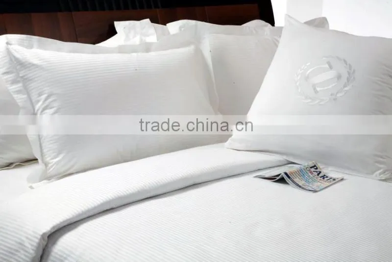 100% cotton 3cm stripe hotel bed linen,hospital bed linen