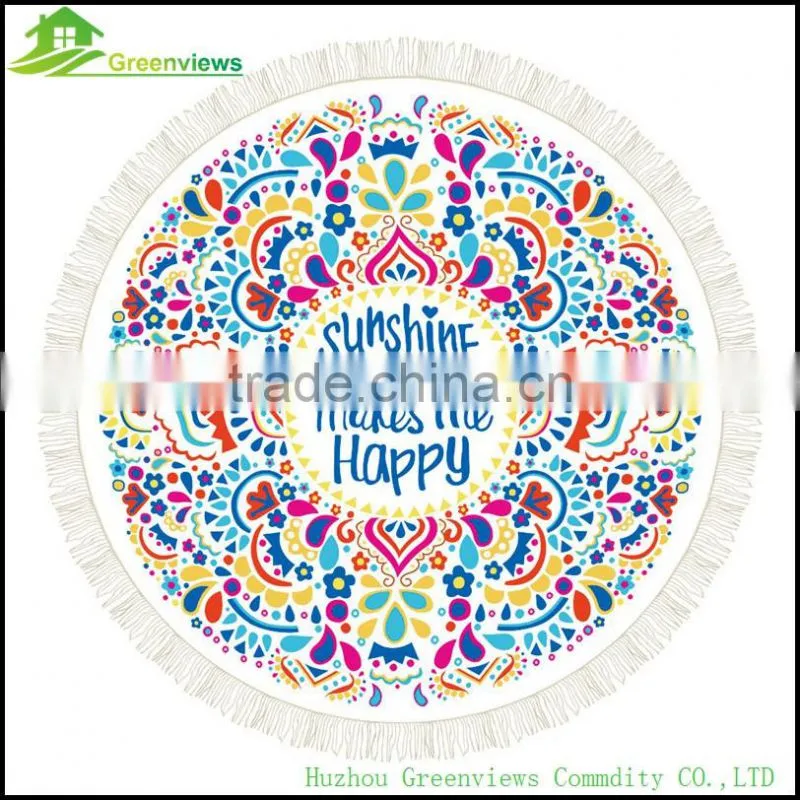China Yoga Mat Picnic Mat mandala round roundie oversized beach towel in china custom round towel
