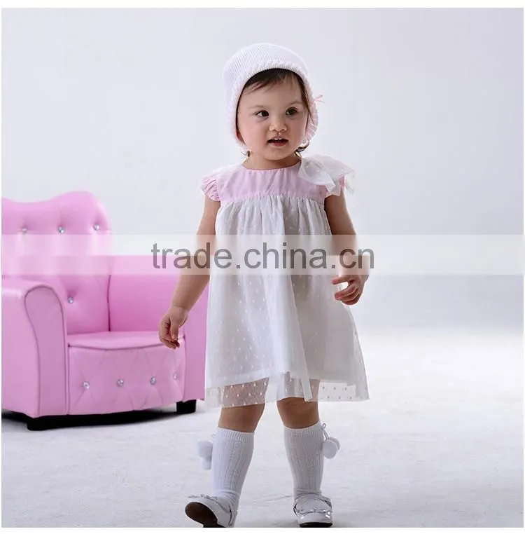 Fashion yarn childrens boutique dress sleeveless kids clothes toddler girl dress
