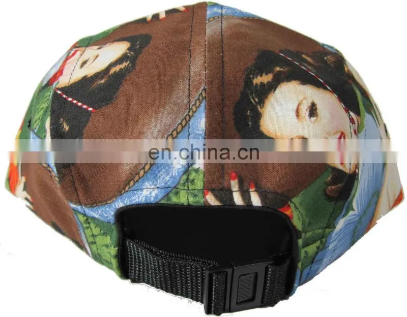 Beauty jewelry blue five panel wool camp snapback hat