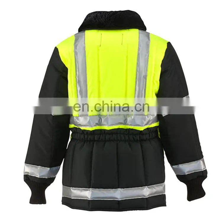 Low temperature resistant cold proof cold room freezer fleece jacket with reflector