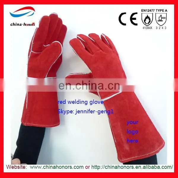 leather gloves top quality work/gloves for welders