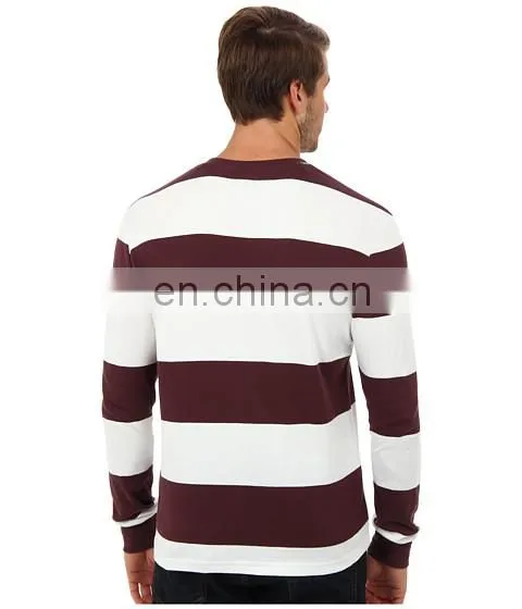 Cotton stripe long sleeve tshirt/2014 High Quality Men Fashion Tshirt/Custom Tshirt Clothing Factory model-sc400