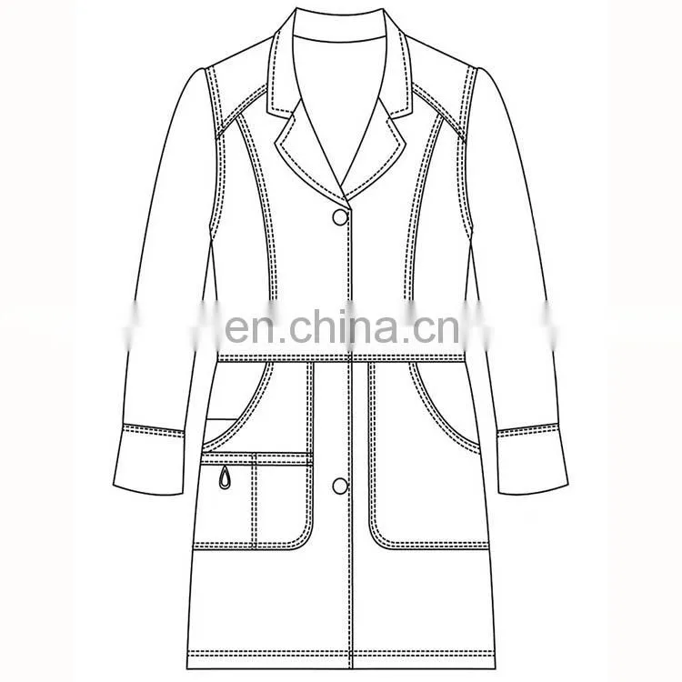 100%Cotton White Hospital Uniforms Doctor Lab Coat