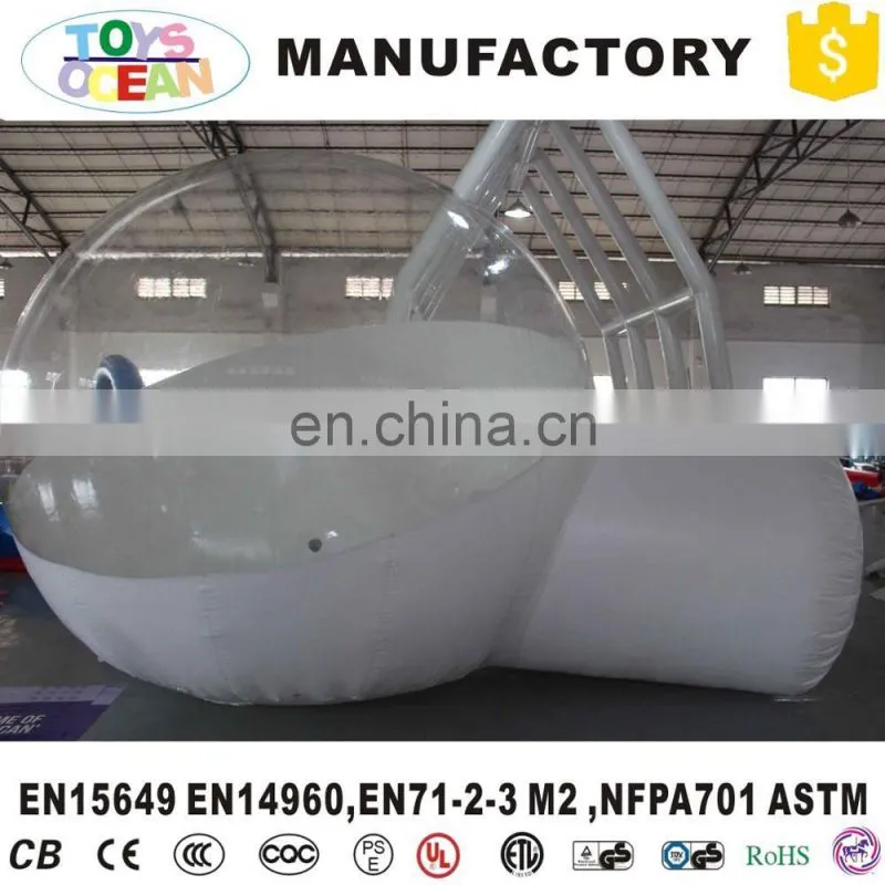 Outdoor single tunnel inflatable bubble tent camping transparent bubble tent