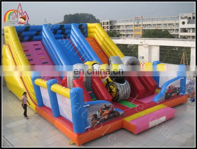 Attractive inflatable bear slide,large dry slide,inflatable double lane slip slide for sale