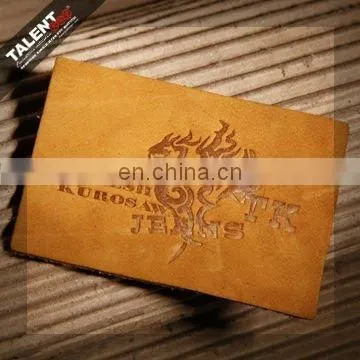 custom emboss jeans brand name logo leather patch tag