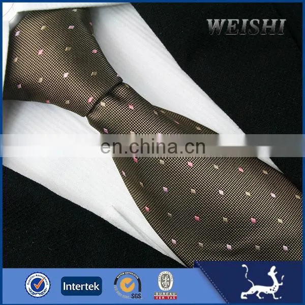 Fashion red dot cheap woven slim ties for men design