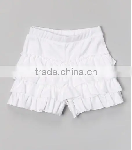 Two tier ruffled shorts for little girls, little girls shorts, girls capri pants, girls ruffled capris, little girls summer shor