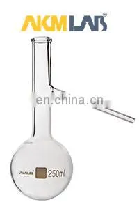 AKM LAB Boro 3.3 Glass Distilling Engler Flask With Side Tube