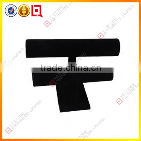 Black Velvet Bracelet, Necklace T-Bar Rack Jewelry Display Stands & Ring Holder