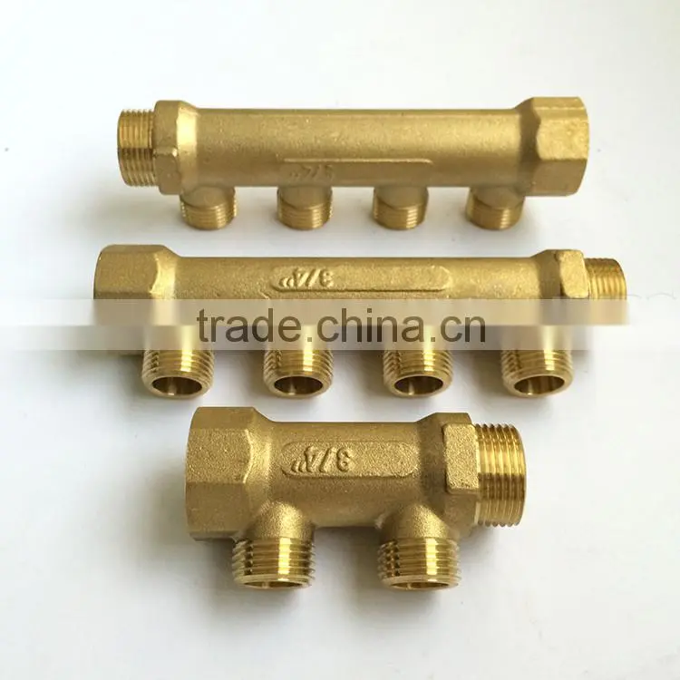 Floor Heating Systems brass Exhaust Pipe Type Manifold