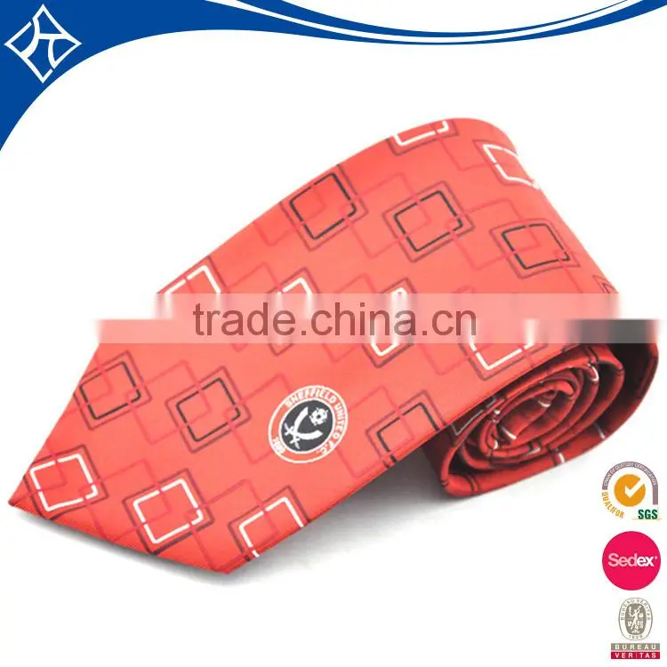 Custom Made Natural Silk Screen Printing Necktie