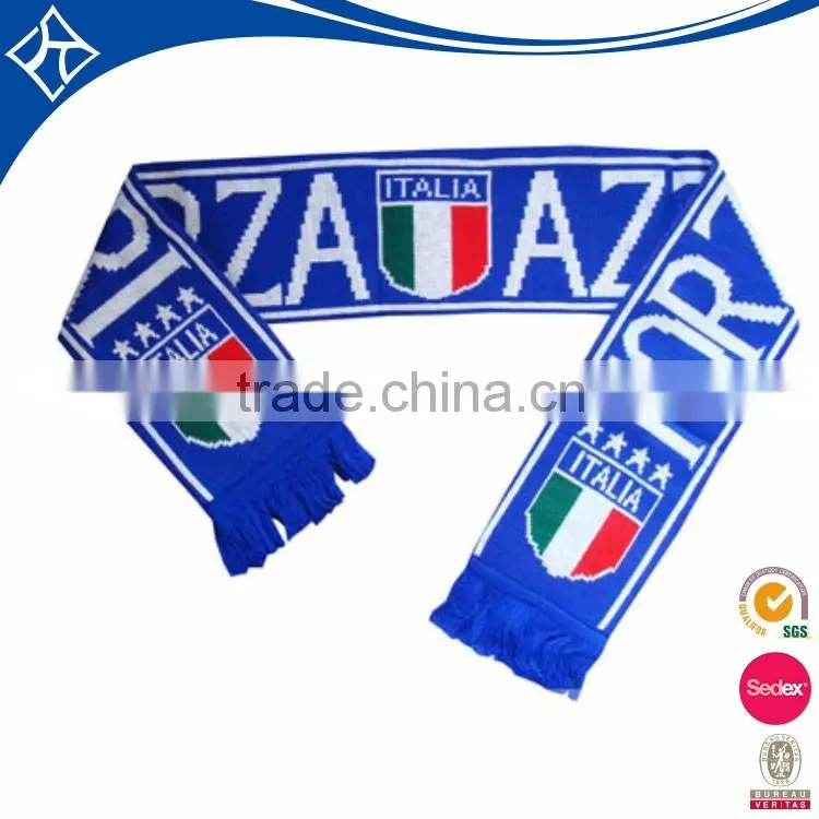 custom cheap design logo print cotton soccer scarf wholesale china