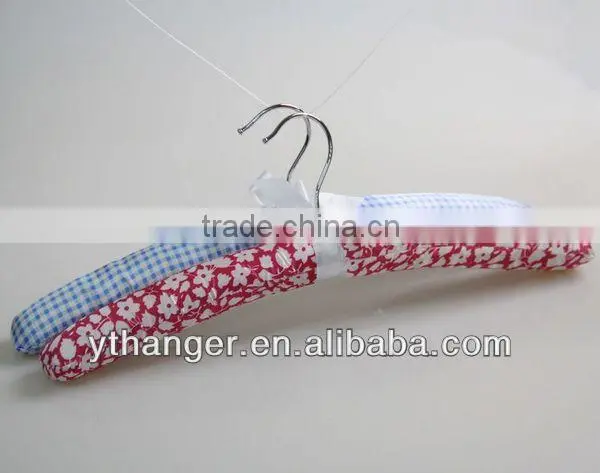 SS021 foam satin coat hanger fabric cloth hanger grey