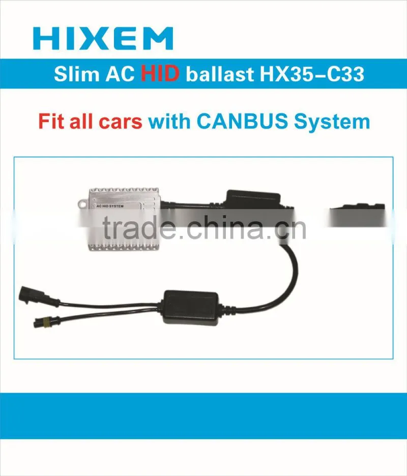 HX35-C33 CANBUS Ballast 2015 New Unviersal Canbus HID AC Slim 35w Fit for 99% CARS