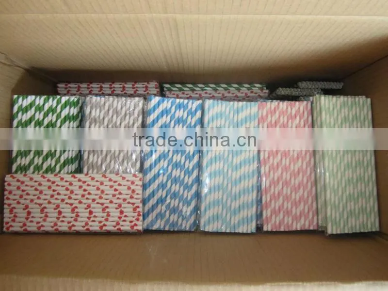 NEW Lovely Stripped Decorative Drinking Paper Straws