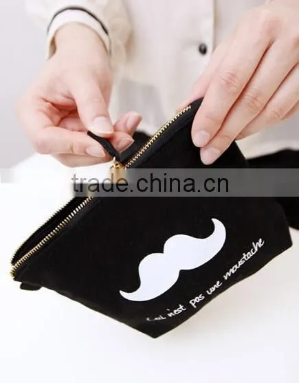 Wholesale Zipper Storage Canvas Makeup Bag Beauty Case Cosmetic Coin Purse For women