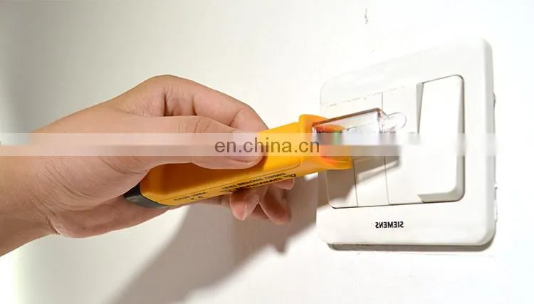 Non Contact AC Voltage Tester, Pen Voltage Detector 100~1000 Vac at 50/60Hz with Built-in flashlight and Vibrate hint