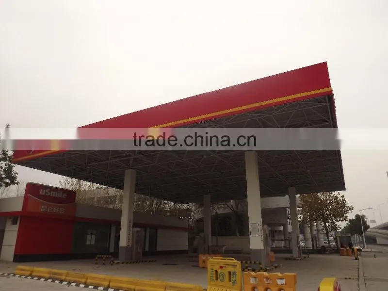 Stainless steel structure petrol station