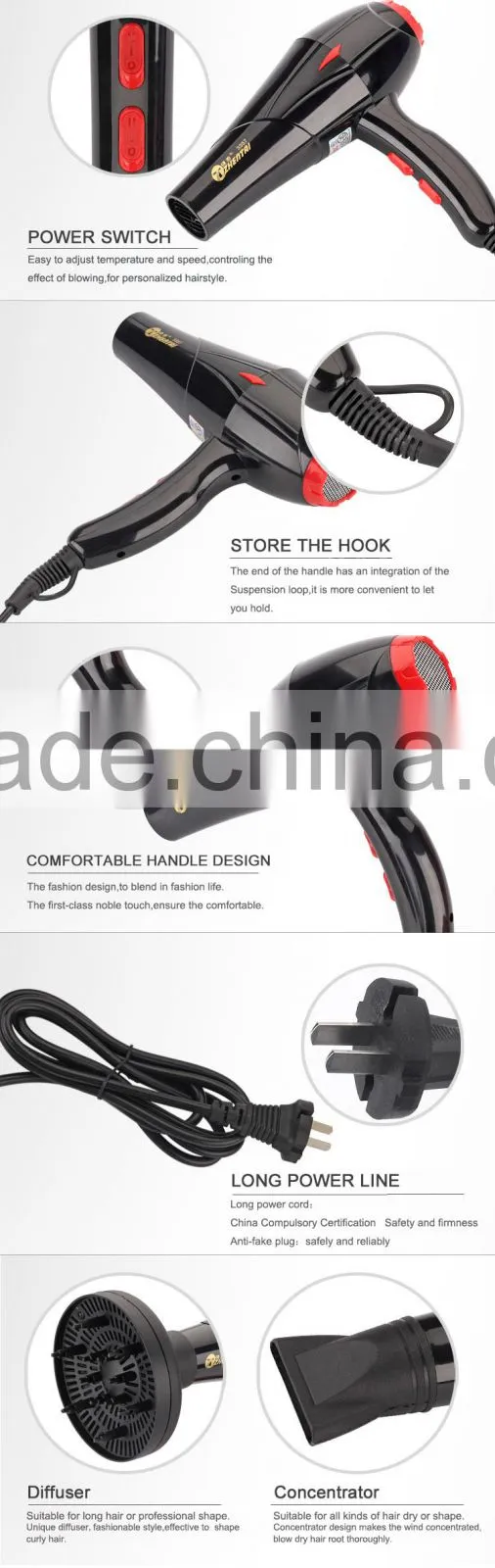 Household Hair Dryer Resistance Blow Dryers DC Motor Hairdriers ZT-3357