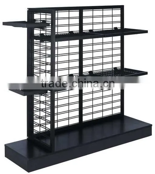 Metal black color supermarket shelving