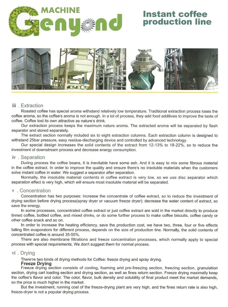 Industrial High Pressure High Temperature High Yield Coffee Extraction Machine for Instant Coffee Powder Production in China