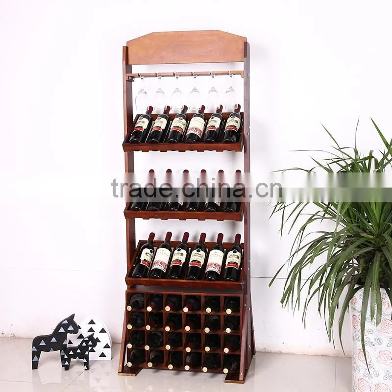 Custom wooden wine rack High quality Wooden wine rack,beer rack display shelf
