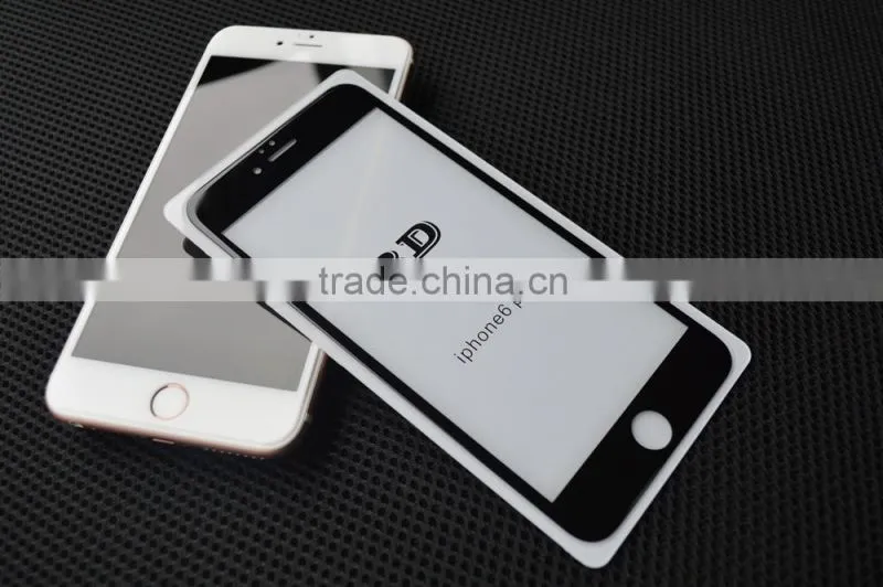 Perfet size!!100% full cover tempered glass screen protector with samll frame for iphone 6 /6 plus