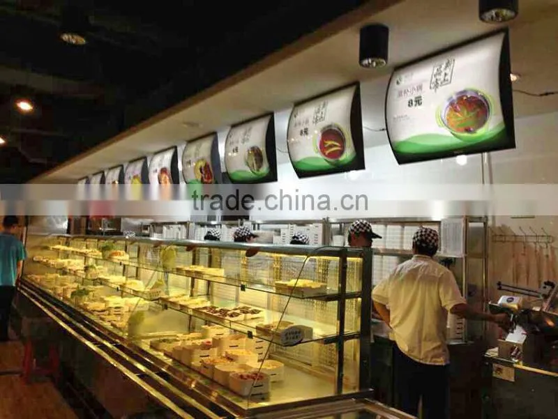 APEX restaurant air cooled showcase hot pot chafing dish refrigerated order dishes display cabinet