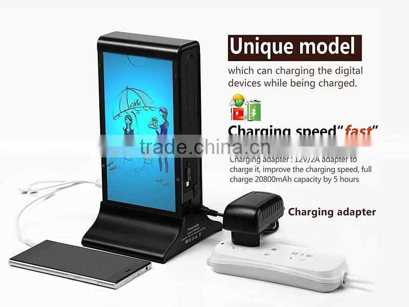 Restaurant or coffee shop menu 50000mah power bank with LED light