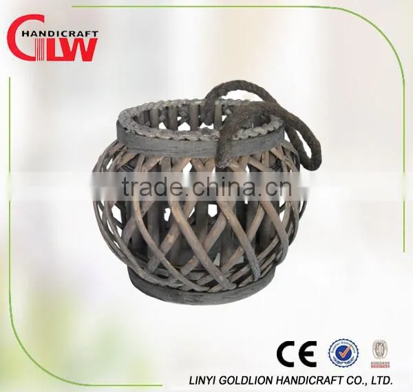 Pumpkin shape garden wicker lantern,decoration candle holder