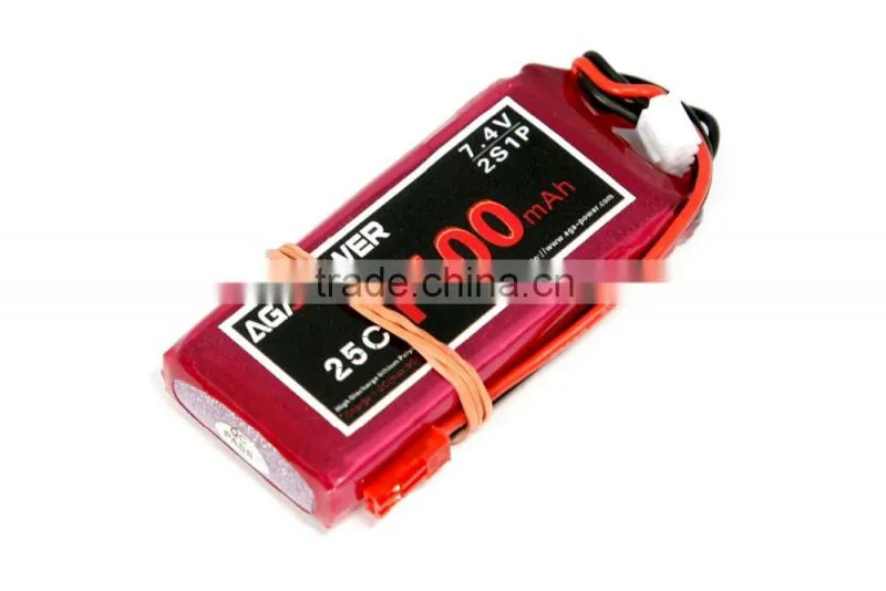 7.4v RC helicopter battery with long life | 1100mAh 25C 2S lipo power