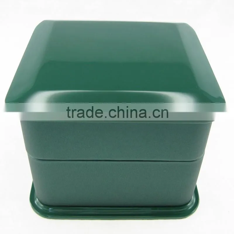 Luxury Lacquer Green Wooden Watch Gift Packaging Display Box Faux Leather lining