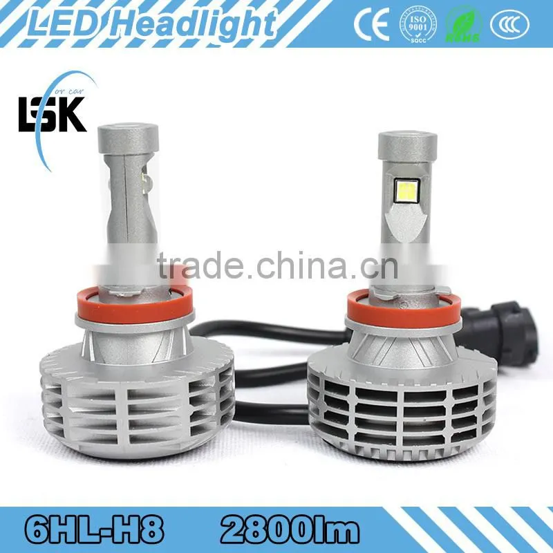 Manufacturer supply waterproof high power h8 car led headlamp 12-24v