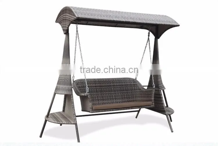 Double Luxury Patio Rattan Hanging Swing Chair Wicker Hanging Garden Swing Chairs