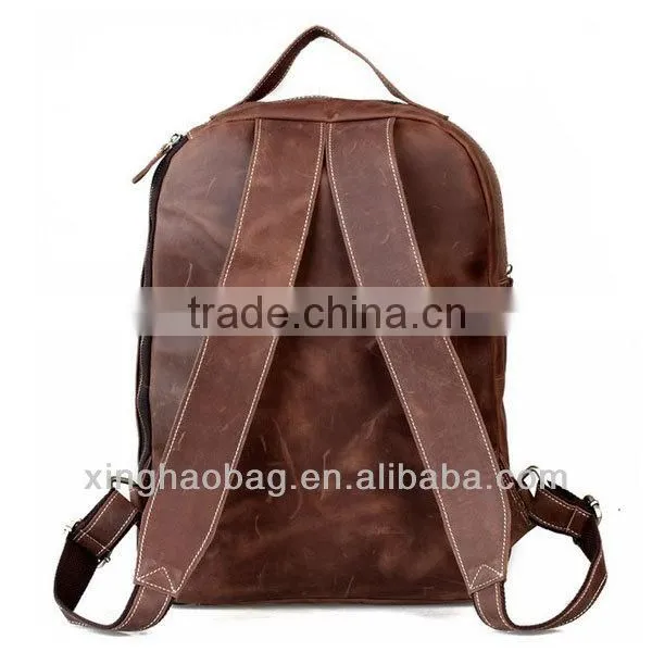 Laptop bag 2014 genuine leather laptop backpack bag