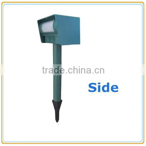 Solar ultrasonic powered animal repeller