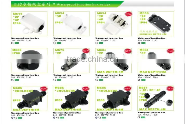 waterproof junction box with terminal connector for light