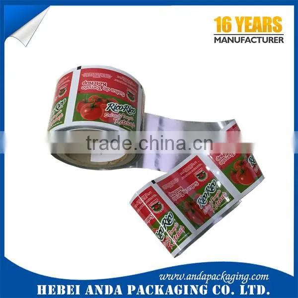 custom printed ketchup packets pet/al/pe ketchup stand up pouch aluminum material