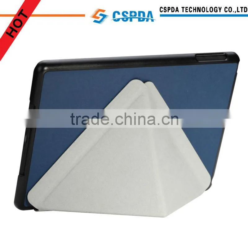 Unique design blue leather case with stand for new kindle fire HD 7 2nd generation