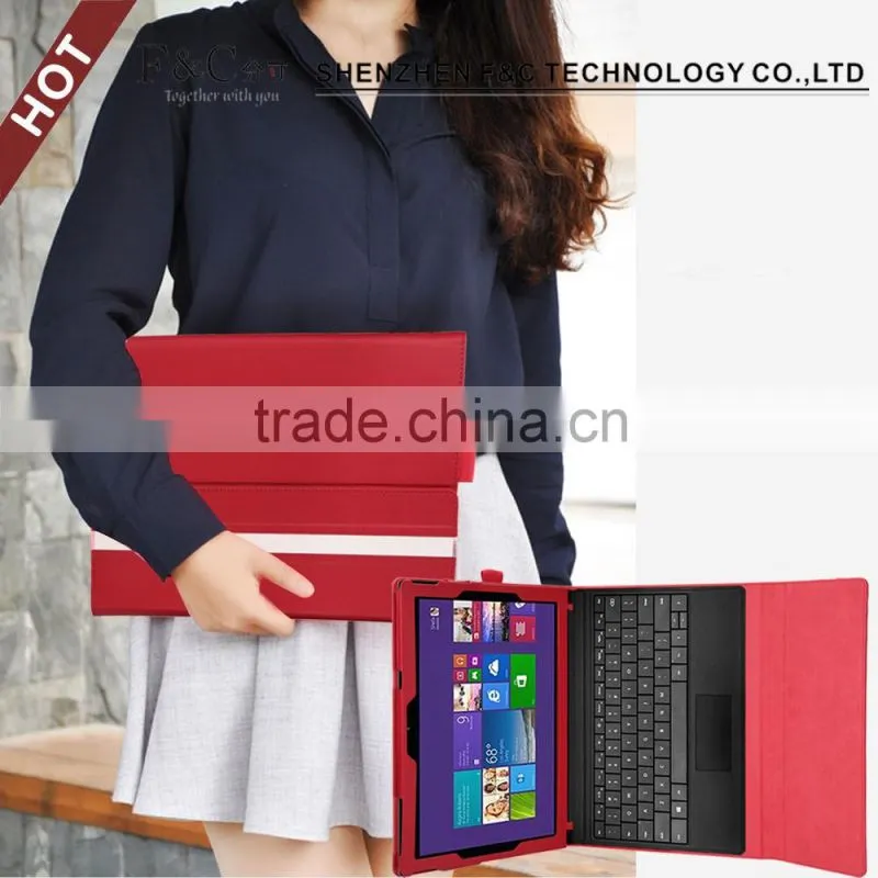 2016 hot selling fashion pu folio leather cover case for microsoft surface pro 4 case