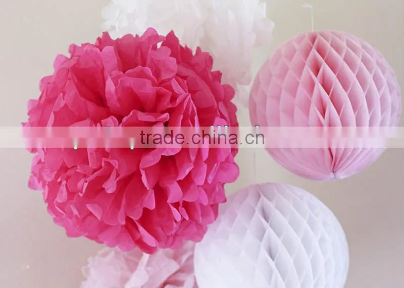 tissue paper pom poms