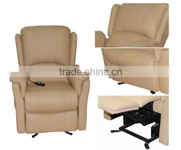 white yellow leather recliner sofa