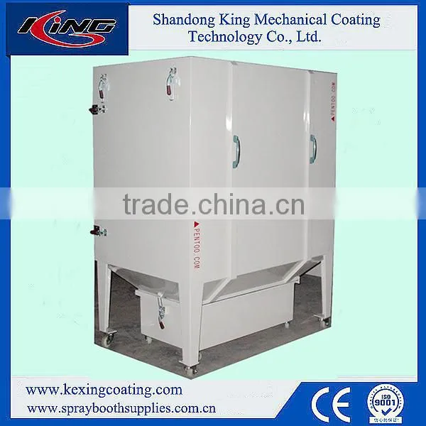 Quick color change powder coating spray booth