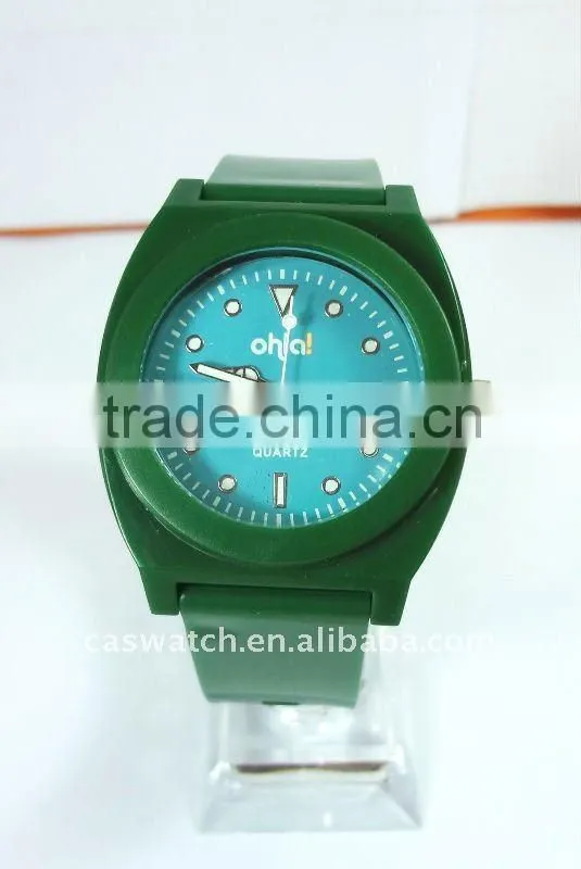 Colorful navy blue cheap PVC strap watch