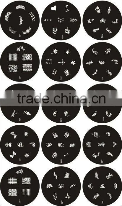 custom nail art stamping plates