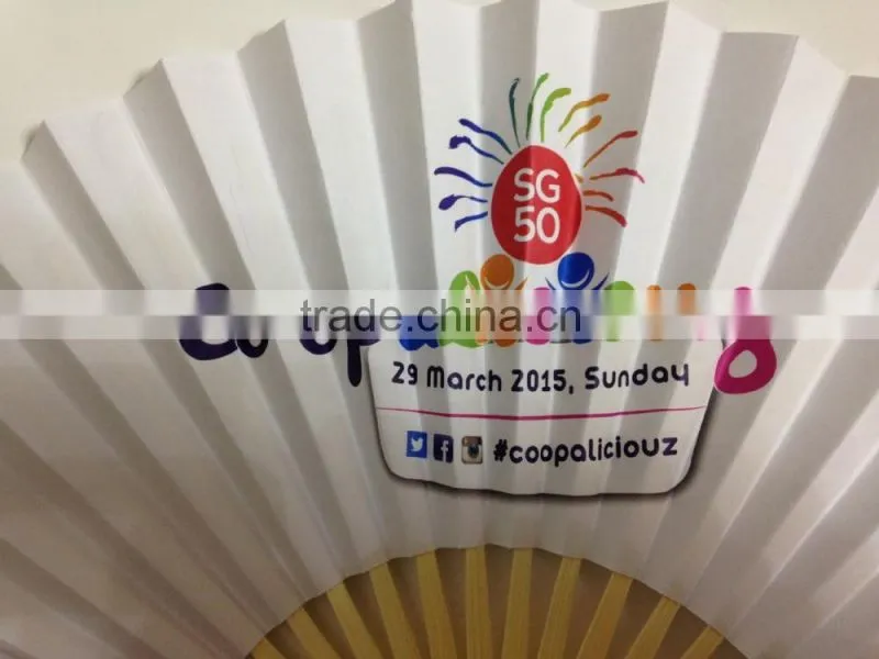 Personalized foldable bamboo fans