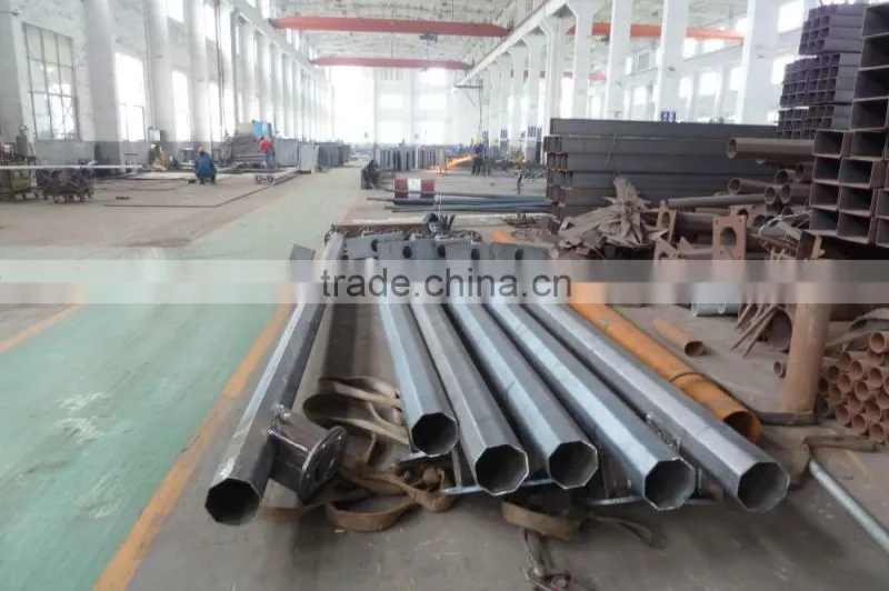 Road steel cctv pole mounting