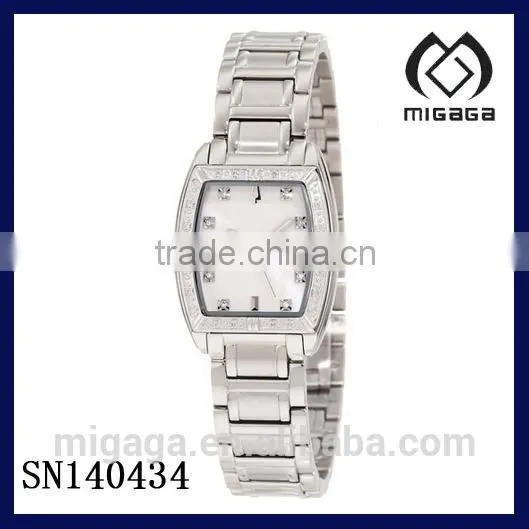 ceramic setting with stainless steel chain watch high quality mechanical watch